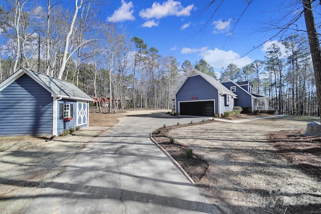 view of home's exterior featuring a garage