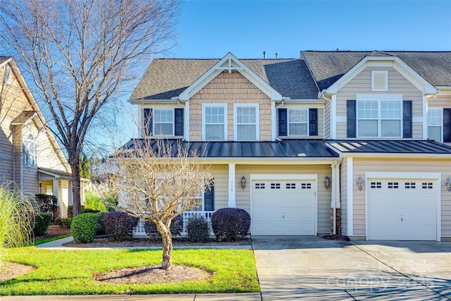 view of front facade with a garage