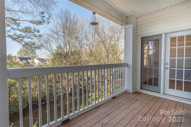 view of wooden deck