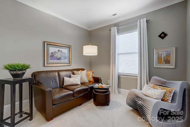 view of carpeted living room