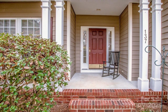 view of doorway to property