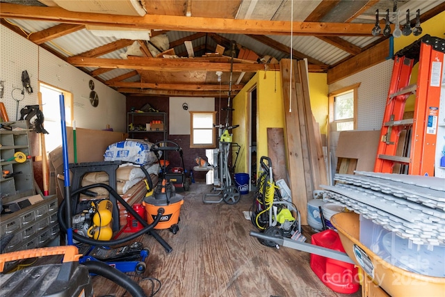 view of storage area