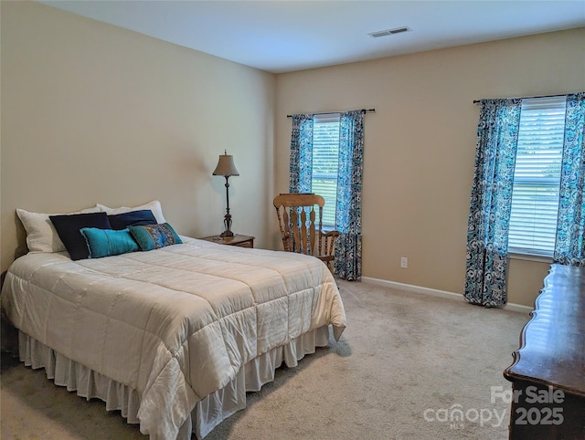 bedroom with carpet floors