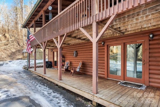 view of wooden deck