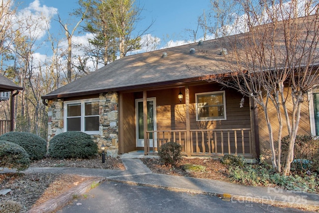 view of front of home with a porch