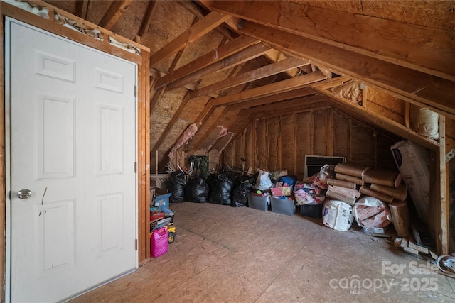 view of attic