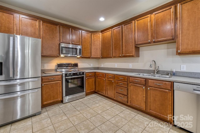 kitchen with sink and stainless steel appliances