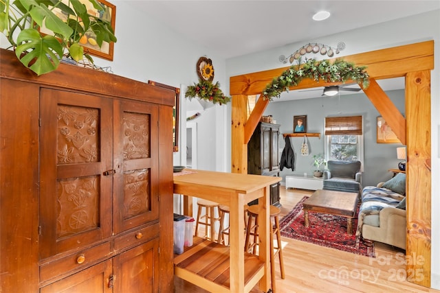 interior space featuring light hardwood / wood-style flooring