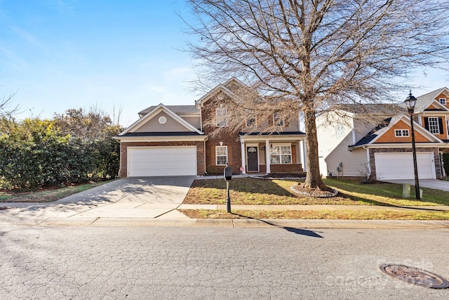 view of property with a front lawn