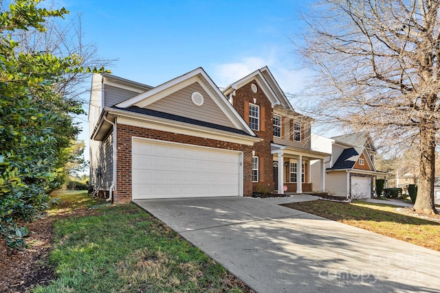 view of front of home featuring a garage