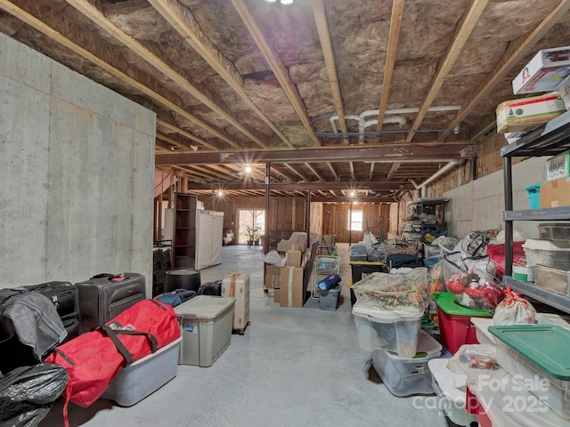 view of basement