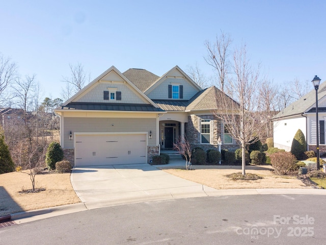 craftsman-style home featuring a garage