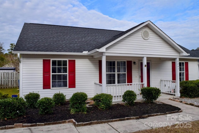 view of front of home featuring covered porch