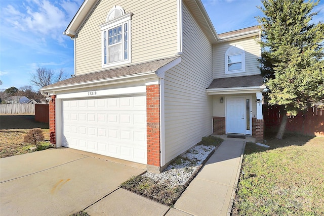 front of property featuring a garage