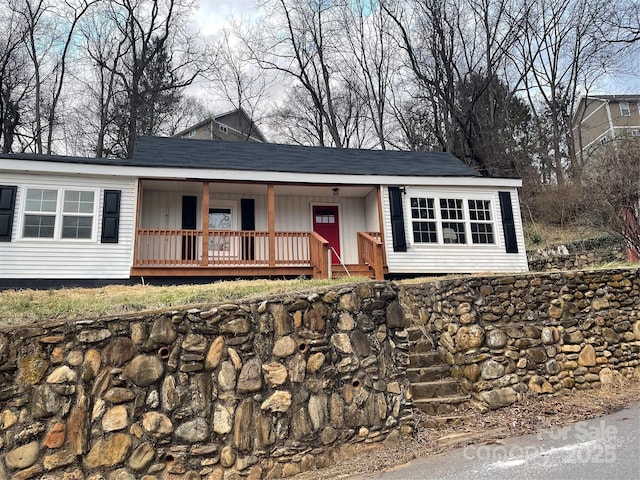 view of front of house with a porch