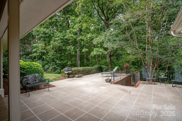 view of patio with grilling area