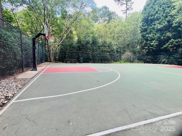 view of sport court