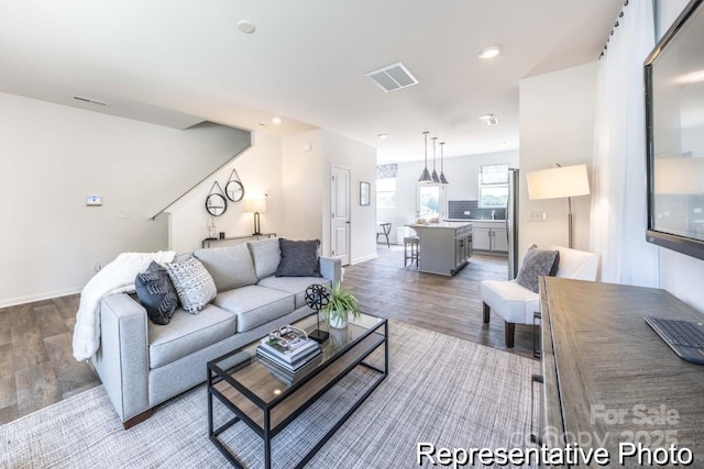 205 Cliffwood St NW Unit Unitb-2, Concord, NC 28027 - living area with wood finished floors and recessed lighting