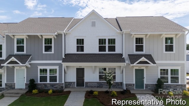 205 Cliffwood St NW Unit Unitb-2, Concord, NC 28027 - multi unit property featuring board and batten siding, stone siding, and a shingled roof