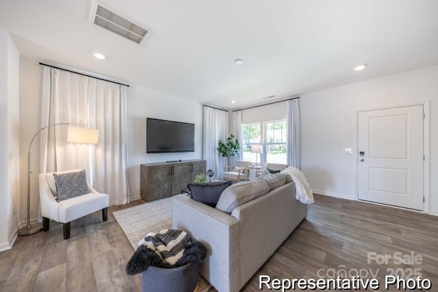 205 Cliffwood St NW Unit Unitb-2, Concord, NC 28027 - living area featuring wood finished floors and recessed lighting