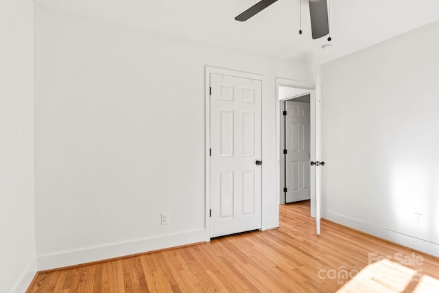 453 Riverview Dr, Asheville, NC 28806 - unfurnished bedroom featuring hardwood / wood-style floors and ceiling fan