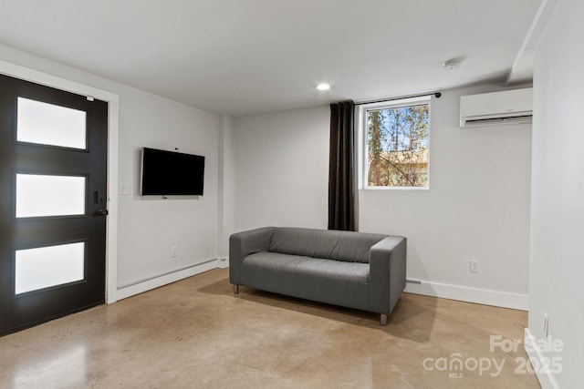 453 Riverview Dr, Asheville, NC 28806 - sitting room with a wall mounted AC and baseboard heating