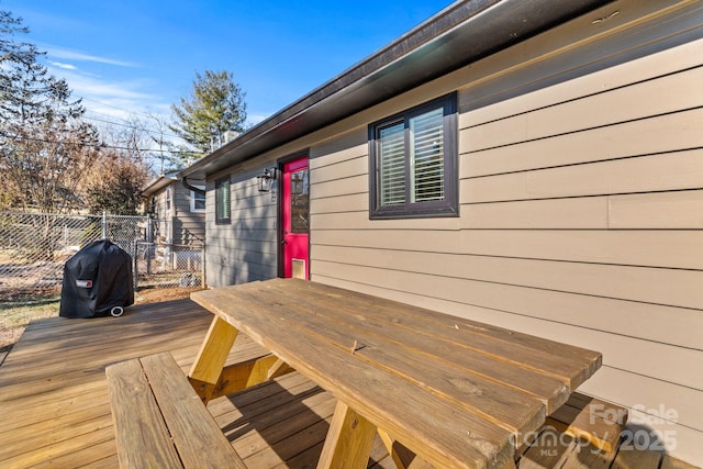 453 Riverview Dr, Asheville, NC 28806 - wooden deck featuring area for grilling