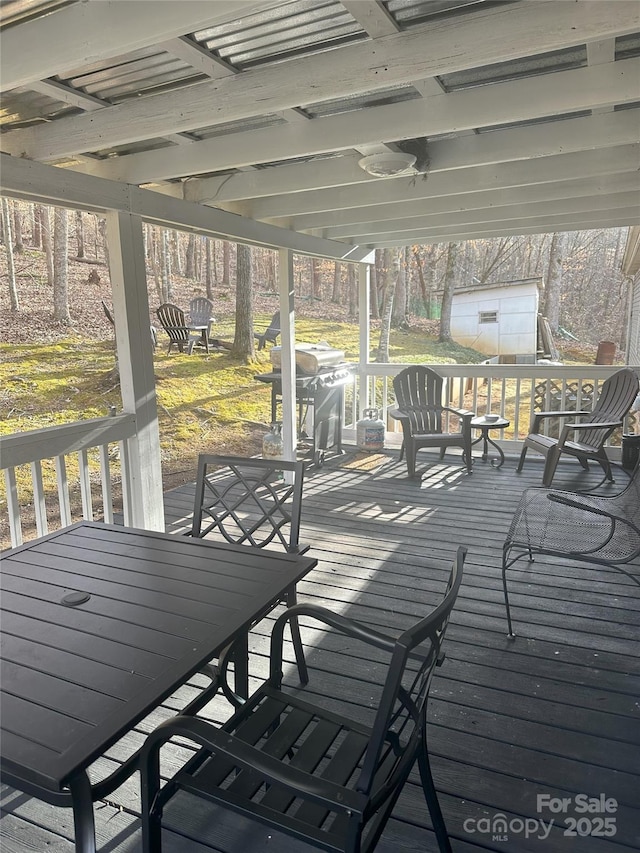 view of wooden terrace