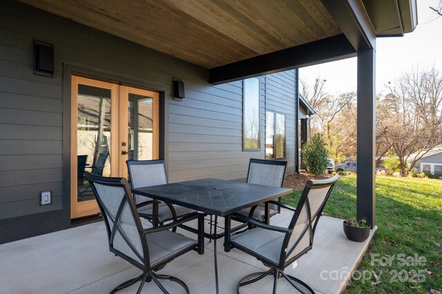 view of patio with french doors