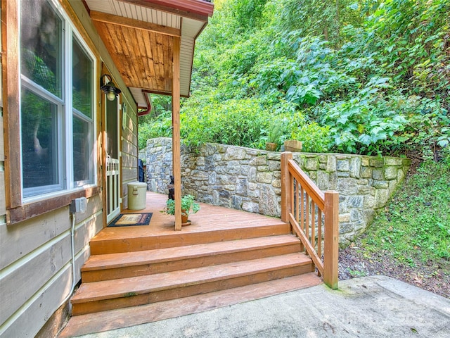 view of wooden terrace