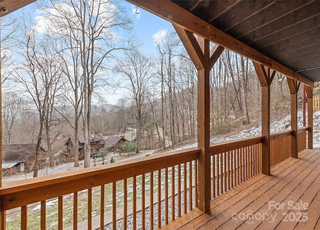 view of wooden deck