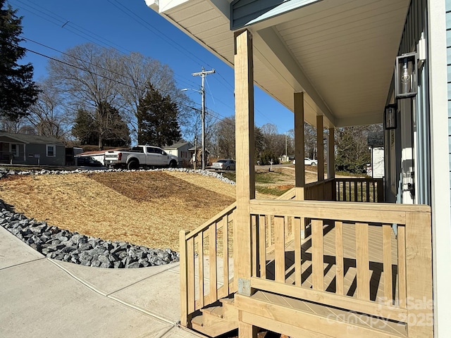 view of yard featuring a porch