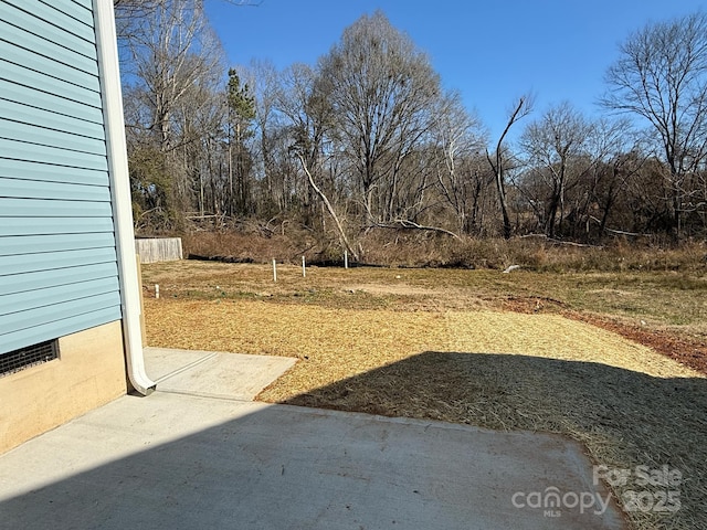 view of yard with a patio