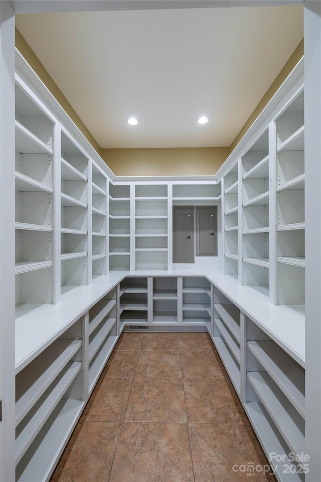 pantry with electric panel