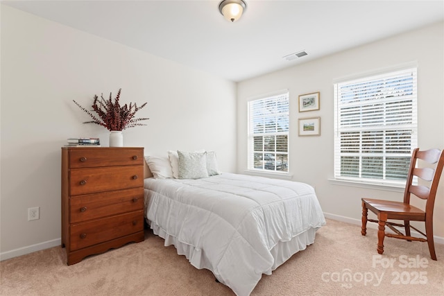 view of carpeted bedroom