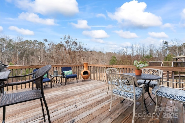 view of wooden deck