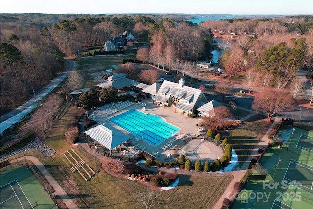 birds eye view of property