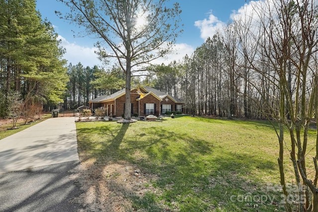 exterior space with a front yard