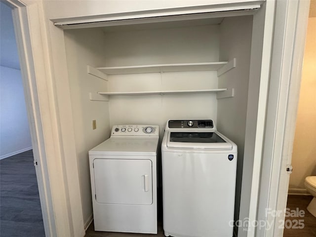 laundry area featuring washer and dryer