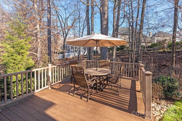 view of wooden deck