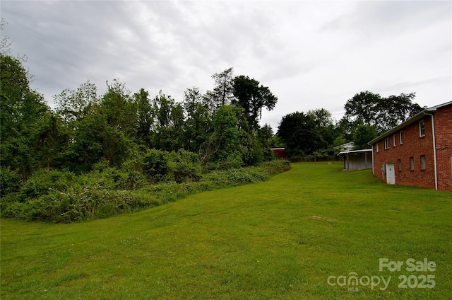 view of grassy yard