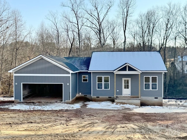 view of front of home featuring a garage