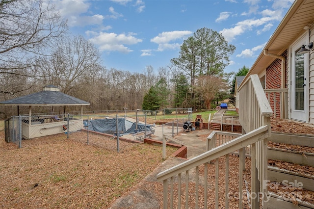 view of yard featuring a gazebo