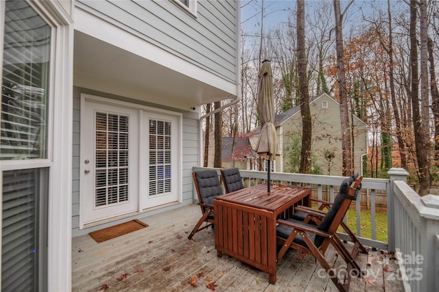 view of wooden deck