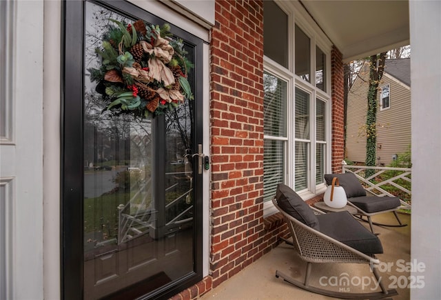 balcony with covered porch