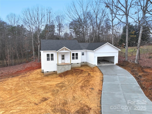 view of front of house featuring a garage