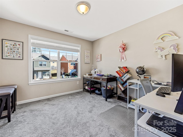 office with carpet floors