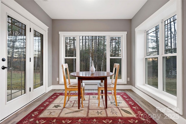 view of sunroom