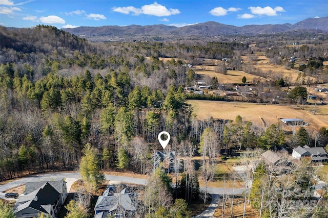 aerial view featuring a mountain view