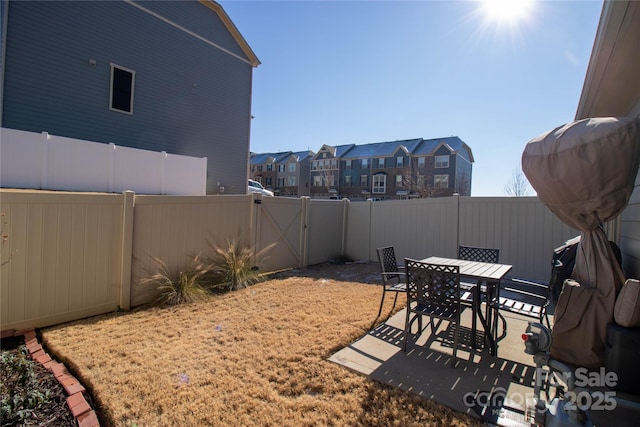 view of yard with a patio area